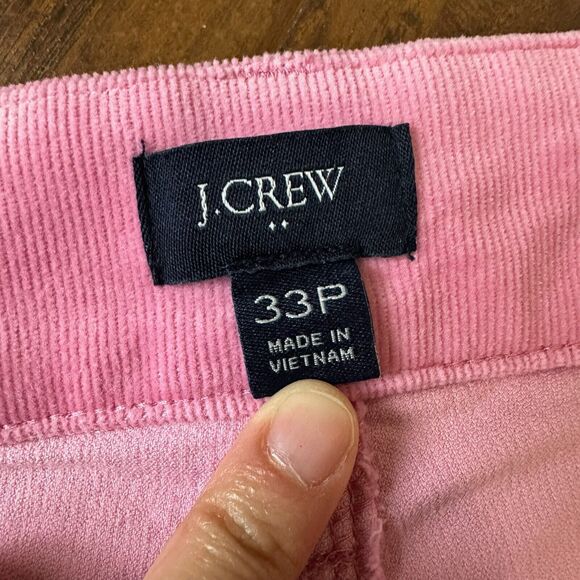 J.CREW Lizzie Patch Pocket Corduroy Pants Pink High Rise Wide Leg - Picture 9 of 14
